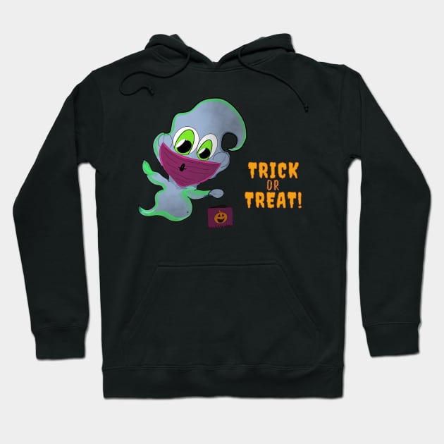 Trick Or Treating Ghost Hoodie by v_art9